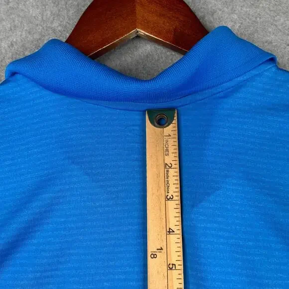 CHampion Duo DRY Polo Shirt Blue Performance Mens XL Stretch - Picture 8 of 9